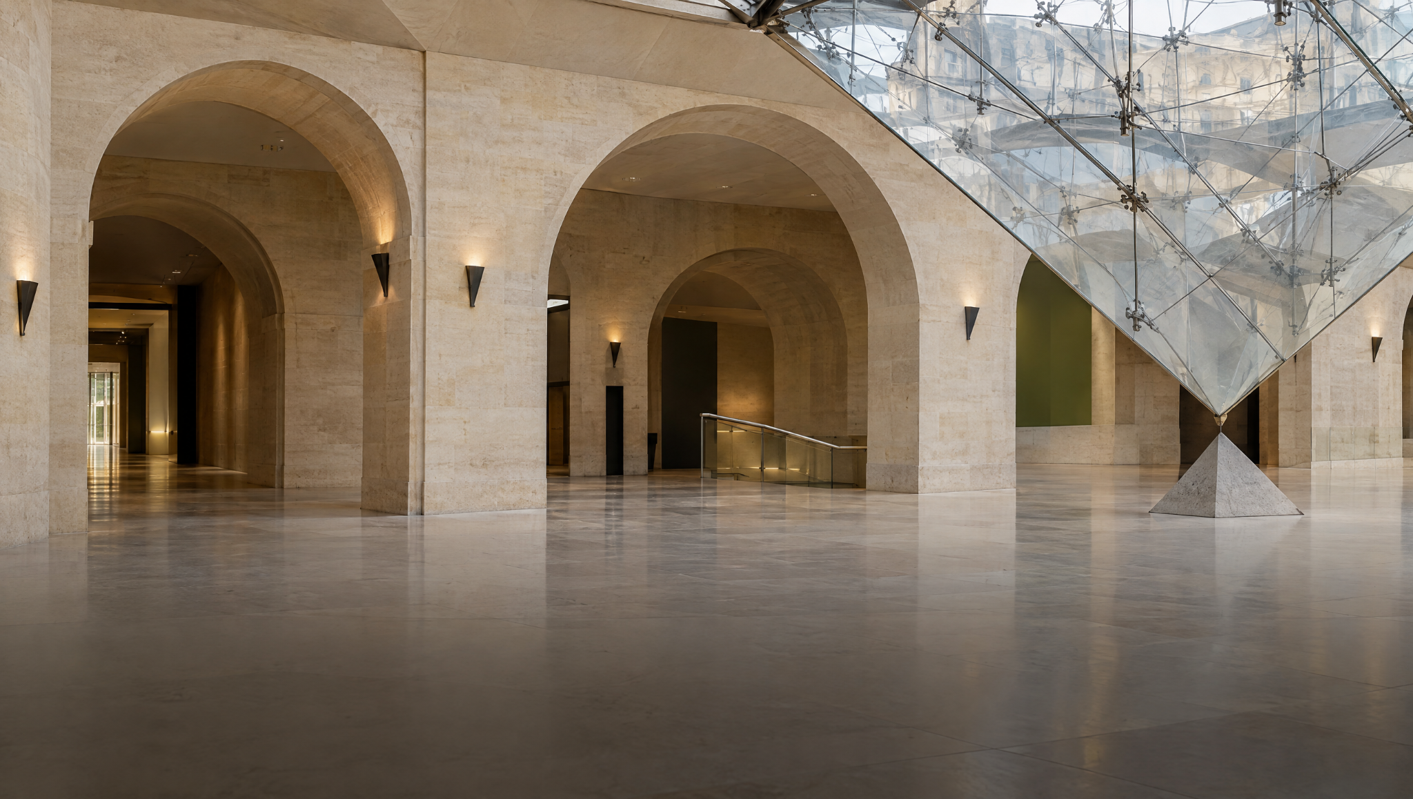 Architecture de pierre et de verre, avant le passage vers Art Shopping.